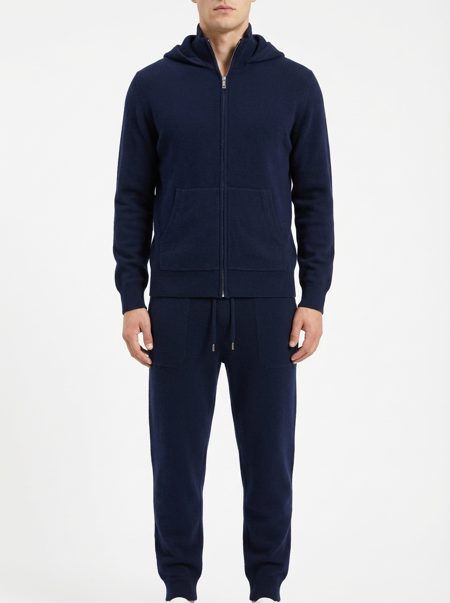 Wool Hoodie Set  NAVY