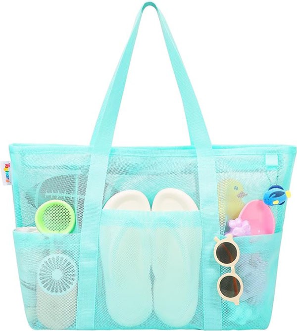 Tagitary Mesh Beach Bag-Blue