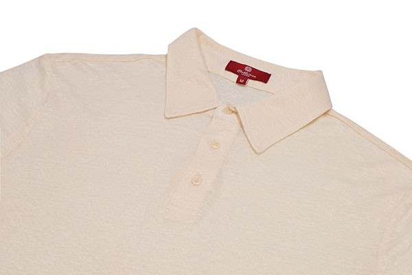 LINEN POLO-WHITE