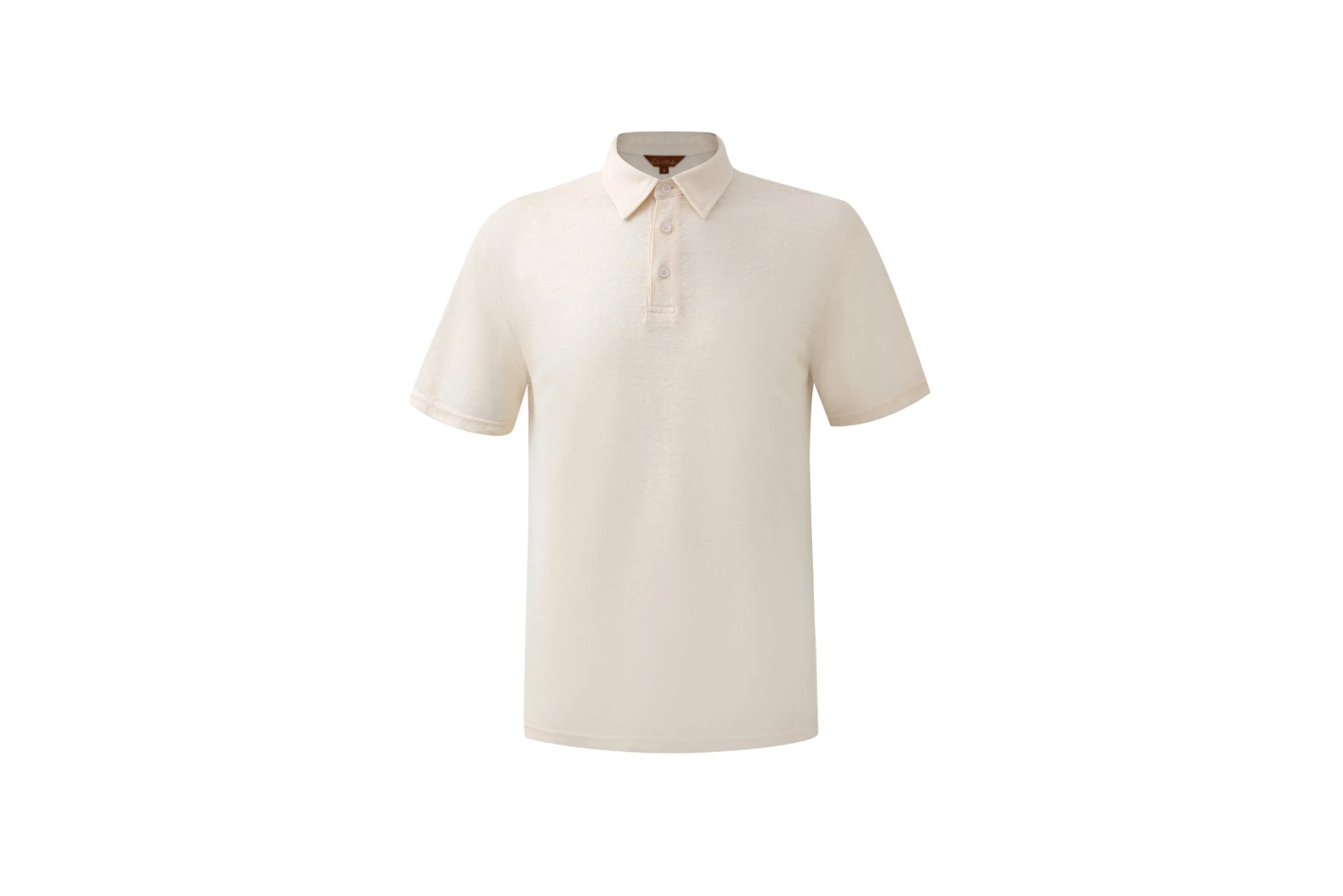 Ivory Linen Polo Shirt