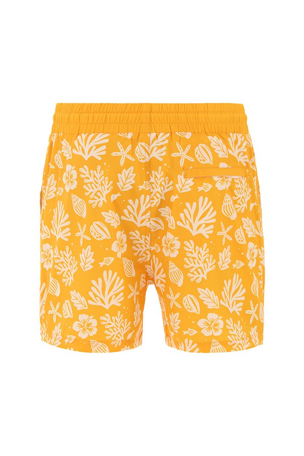 SWIMSHORTS-YELLOW - FLOWERS