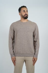 Wool Pullover Circle Neck - Camel