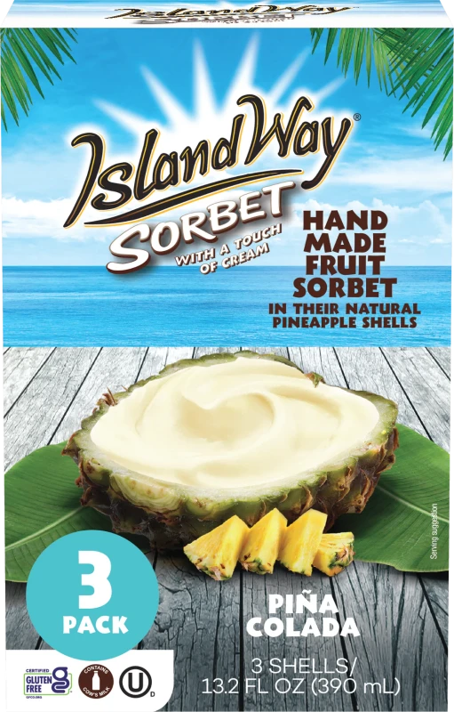 Island Way Piña Colada Sorbet (3-Pack)