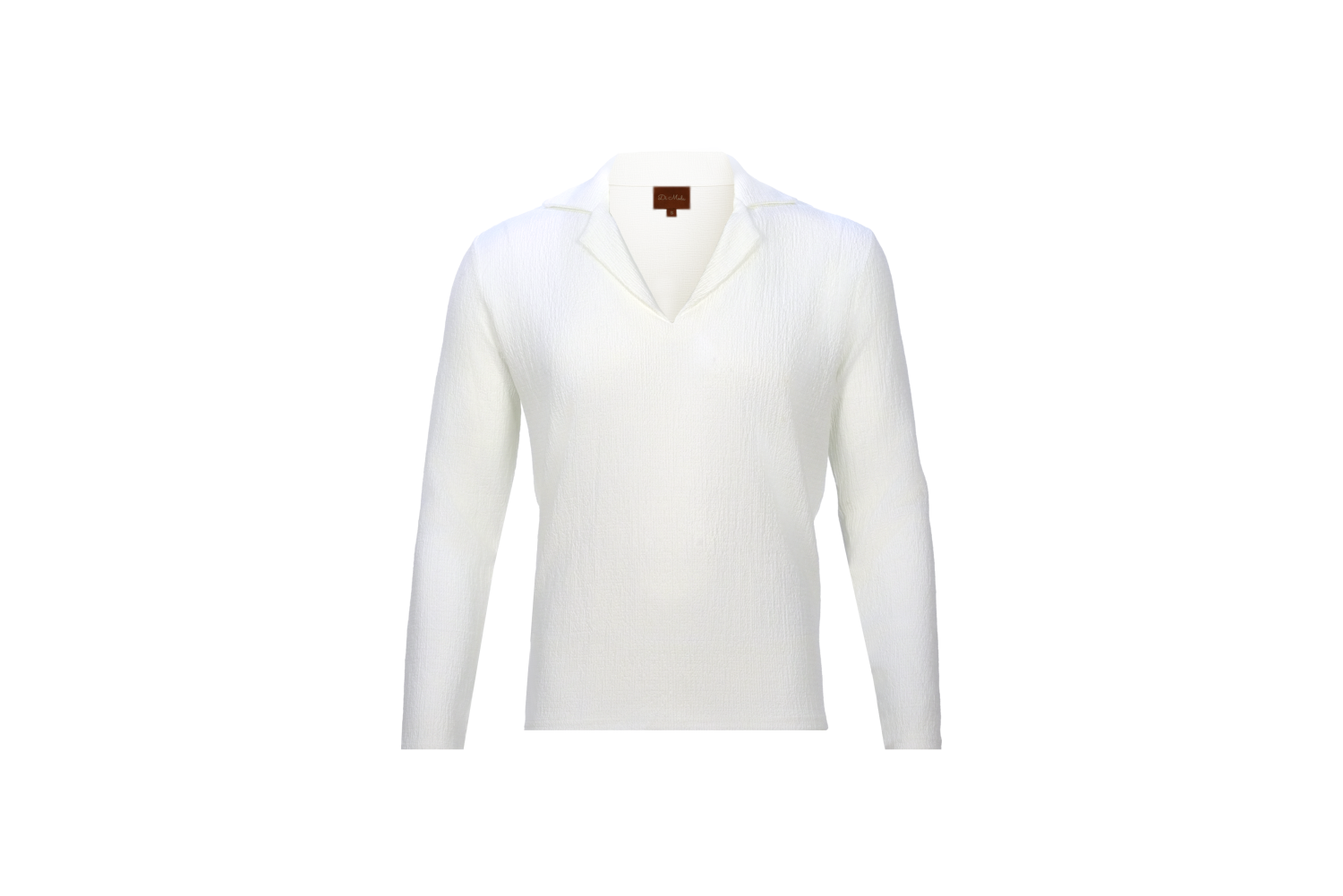 White V Neck Long Sleeve Shirt