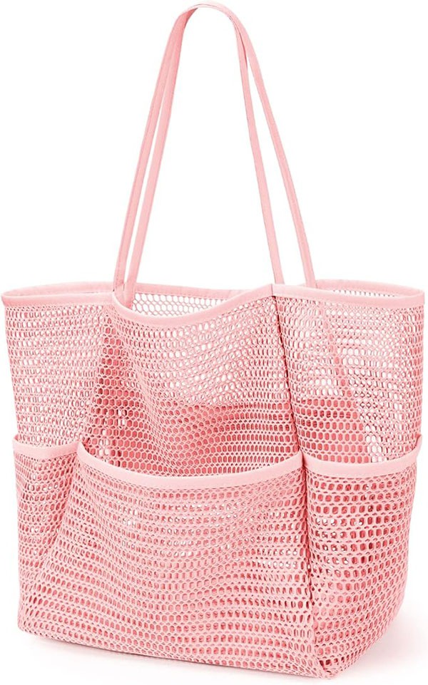 KPX Beach bag with Mini Pockets-Pink