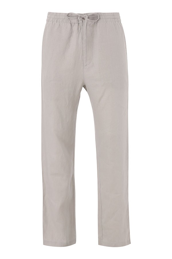 LINEN PANTS-Grey