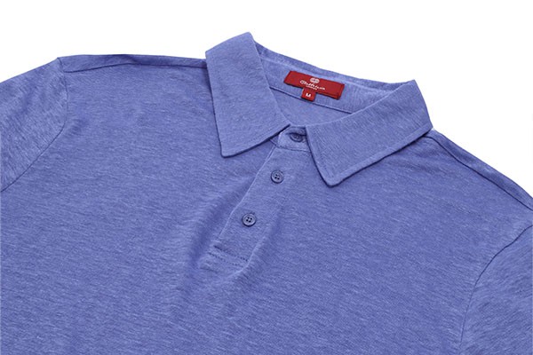 LINEN POLO-BLUE