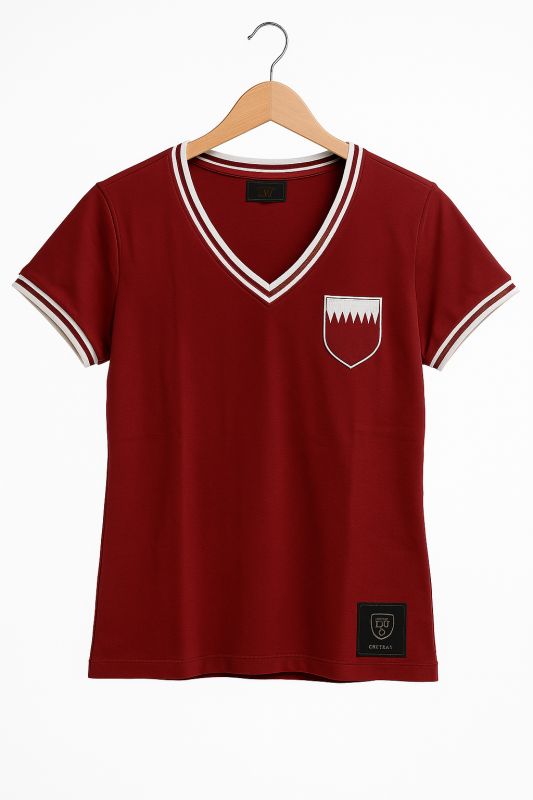 QATAR WOMEN BURGUNDY - Football Town T-Shirt