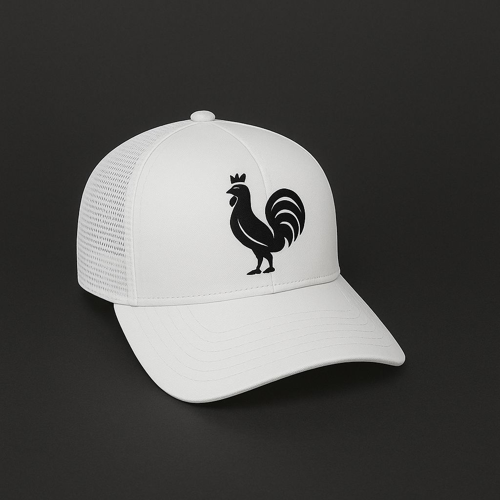 LES BLEUS WHITE TRUCKER – Men’s Cap | Comfortable & Stylish