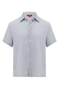 Linen Short Sleeves- Baby Blue