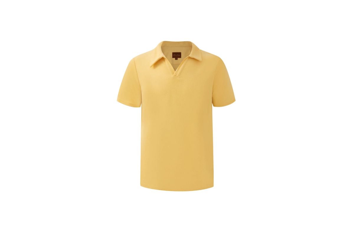 Towel Polo Shirt Yellow