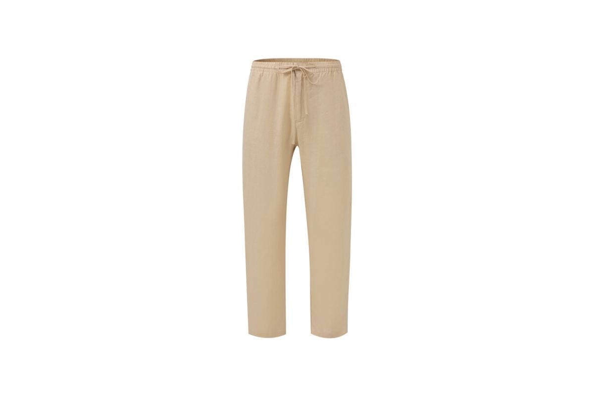 Beige Linen Pants