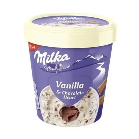 Milka Vanilla & Chocolate Heart Tub