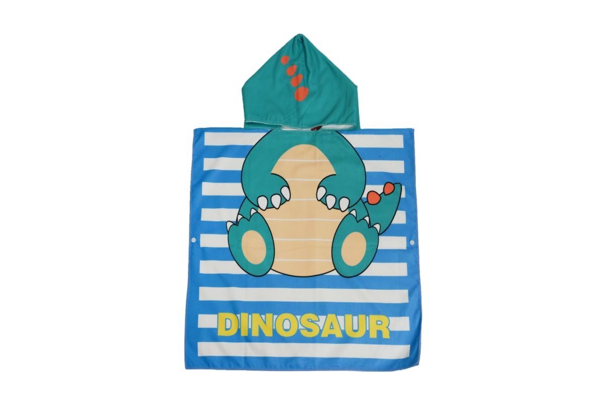 Kids Hooded Beach Towel – Dinosaur World