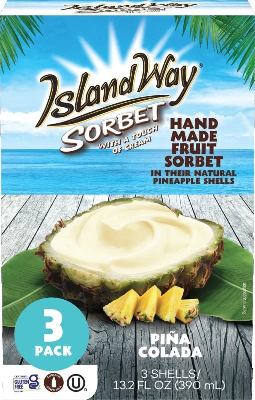 Island Way Piña Colada Sorbet (3-Pack)