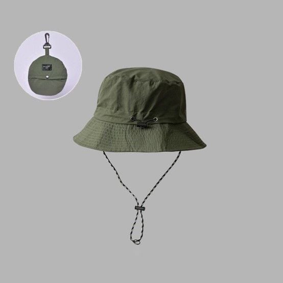 Dark Green Packable Outdoor Bucket Hat