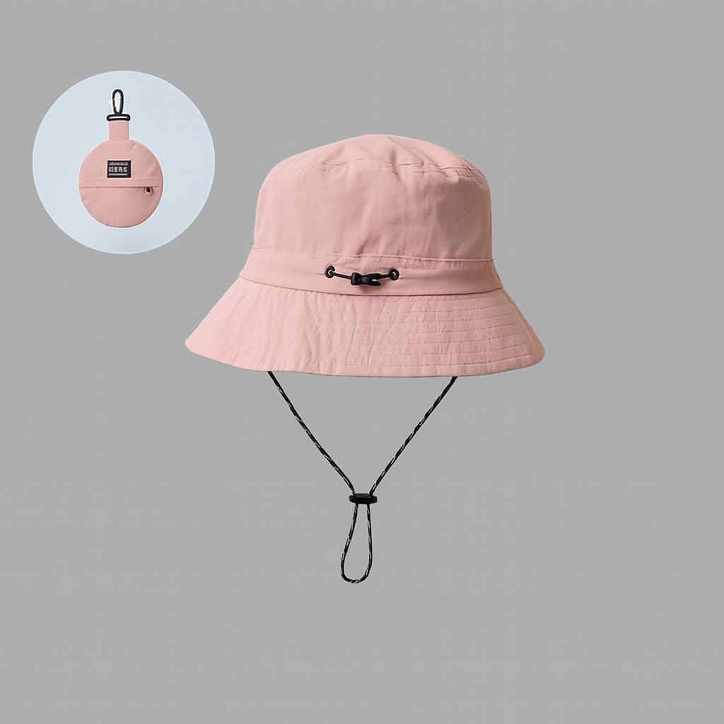 Light Pink Packable Outdoor Bucket Hat