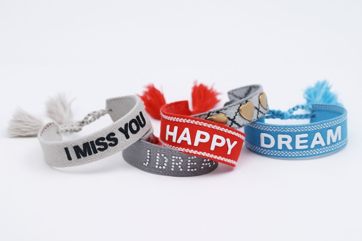 Embroidered Message Bracelet Collection