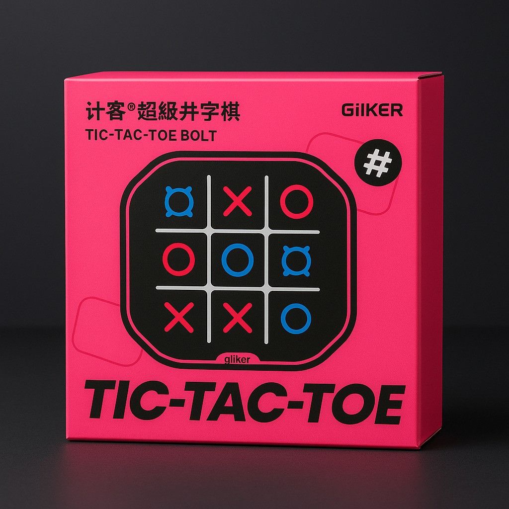 GiiKER Tic-Tac-Toe Bolt – 3-in-1 Interactive Smart Game -Pink
