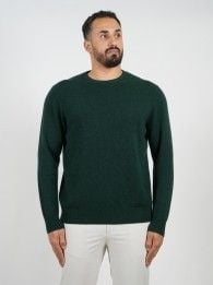 Wool Pullover Circle Neck - Green