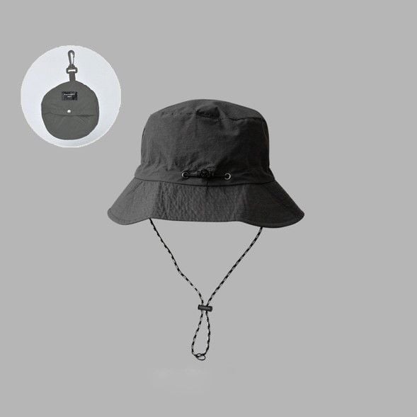 Dark Gray Packable Outdoor Bucket Hat