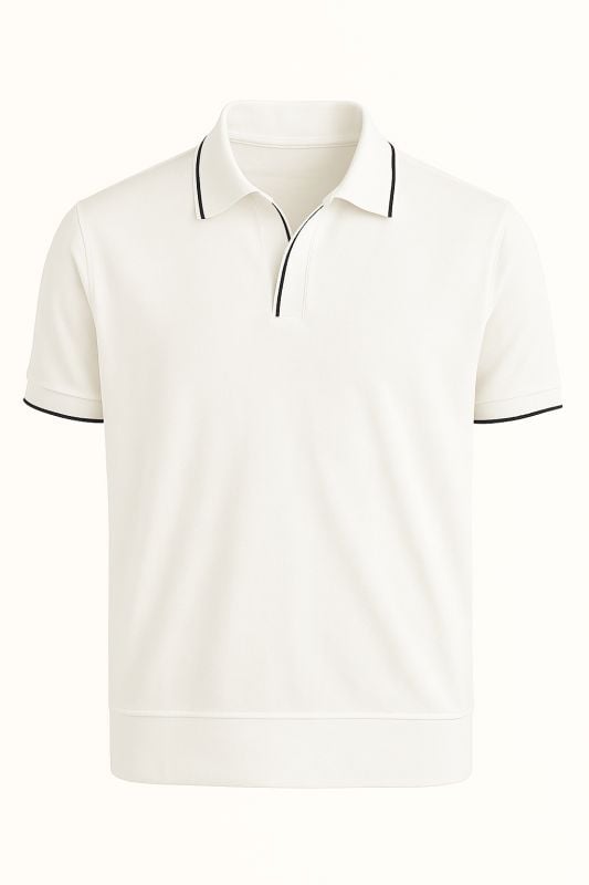 Ivory Open-Collar Shirt