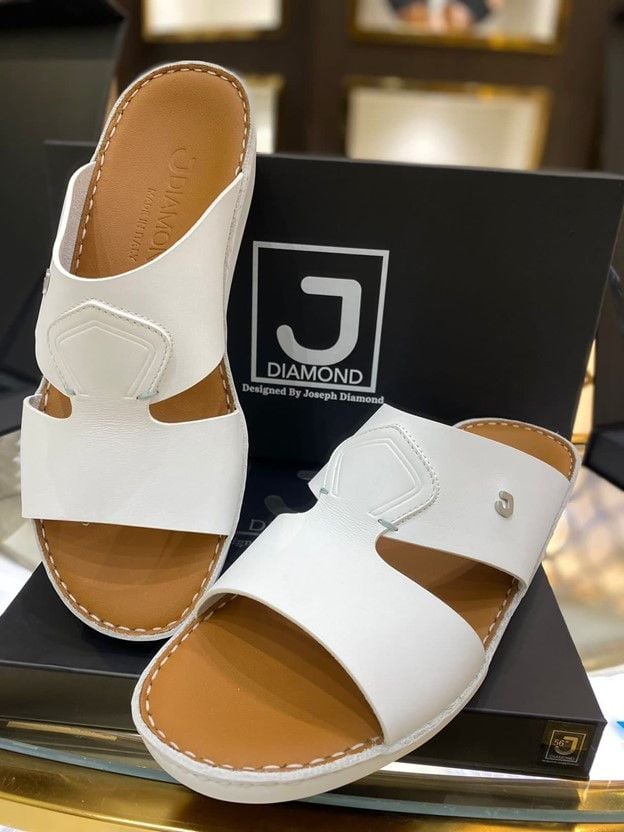 J-DIAMOND Signature Leather Sandals for Men – Premium Italian Leather