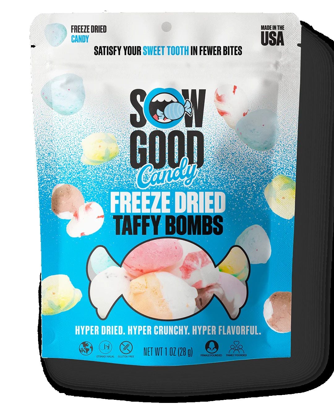 Sow Good Freeze-Dried Candy Taffy Bombs – 57 g