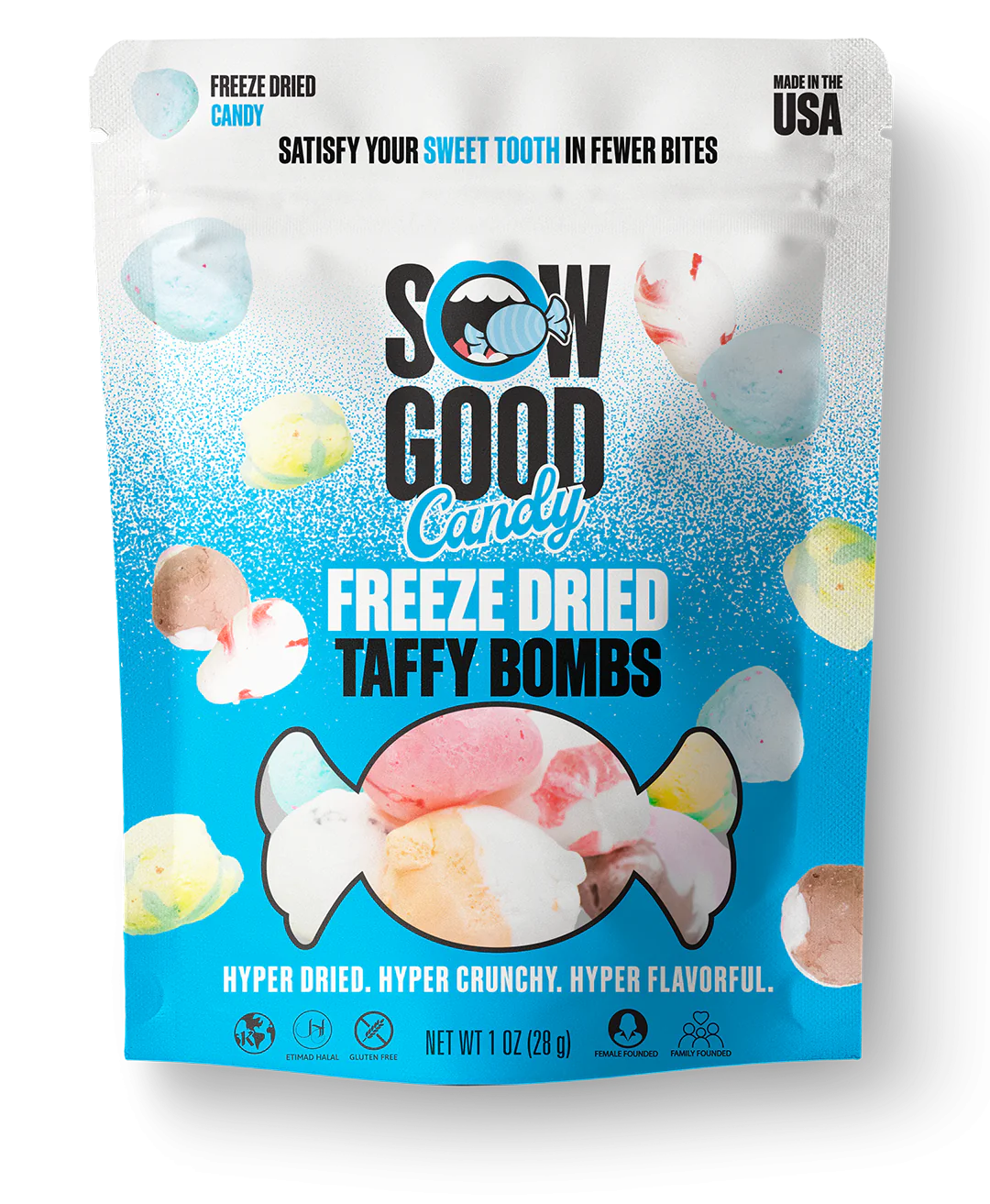 Sow Good Freeze-Dried Candy Taffy Bombs – 57 g